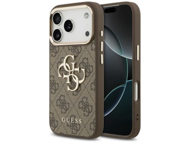 Guess 4G Big 4G Classic Logo Case for iPhone 17 Pro - Brown and Gold Guess 4G Big 4G Classic Logo Case for iPhone 17 Pro - Brown and Gold