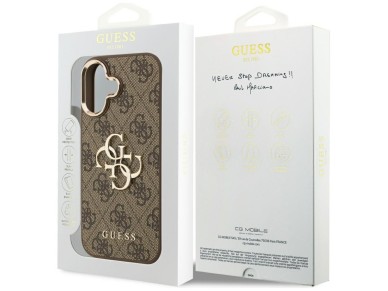 Capa Guess 4G Big 4G Classic Logo para iPhone 17 - Marrom e Dourado Capa Guess 4G Big 4G Classic Logo para iPhone 17 - Marrom e Dourado