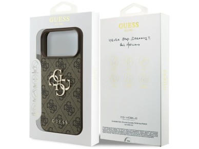 Funda Guess 4G con logo grande para iPhone 17 Pro Max - Marrón Funda Guess 4G con logo grande para iPhone 17 Pro Max - Marrón