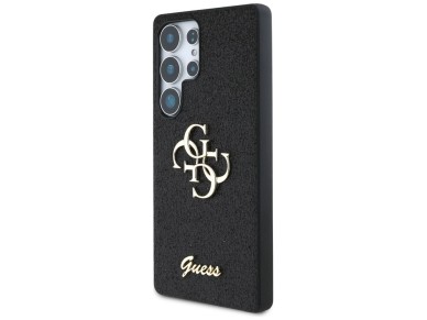 Guess Fixed Glitter Big 4G Metal Logo case for Samsung Galaxy S25 Ultra black
