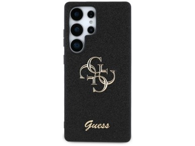 Guess Fixed Glitter Big 4G Metal Logo case for Samsung Galaxy S25 Ultra black