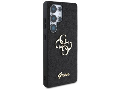 Guess Fixed Glitter Big 4G Metal Logo case for Samsung Galaxy S25 Ultra black