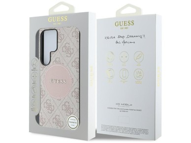 Guess 4G Round Patch Classic Logo MagSafe Case for Samsung Galaxy S25 Ultra - Pink Guess 4G Round Patch Classic Logo MagSafe Case for Samsung Galaxy S25 Ultra - Pink
