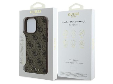 Guess 4G Classic iPhone 16 Pro Max Case - Brown Guess 4G Classic iPhone 16 Pro Max Case - Brown