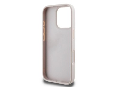 Guess Leather 4G Triangle Strass MagSafe Case for iPhone 16 Pro Max - Pink