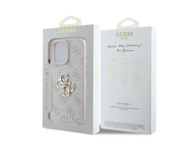 Guess 4G Big Logo Case for iPhone 16 Pro Max - Pink Guess 4G Big Logo Case for iPhone 16 Pro Max - Pink