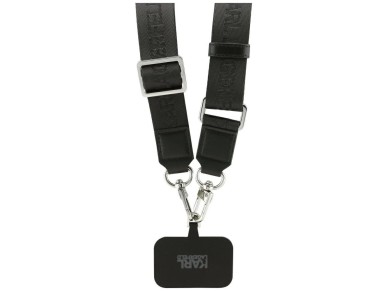 Karl Lagerfeld Big Strap Choupette Metal Logo MagSafe Case for iPhone 17 Pro Max - Black