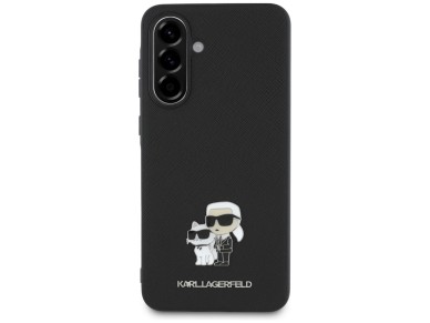 Karl Lagerfeld Saffiano Case w/ K&C Metal Logo for Samsung Galaxy A56 - Black Karl Lagerfeld Saffiano Case w/ K&C Metal Logo for Samsung Galaxy A56 - Black