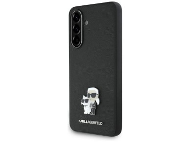 Karl Lagerfeld Saffiano Case w/ K&C Metal Logo for Samsung Galaxy A56 - Black Karl Lagerfeld Saffiano Case w/ K&C Metal Logo for Samsung Galaxy A56 - Black