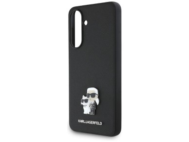 Karl Lagerfeld Saffiano Case w/ K&C Metal Logo for Samsung Galaxy A56 - Black Karl Lagerfeld Saffiano Case w/ K&C Metal Logo for Samsung Galaxy A56 - Black