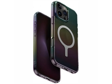 Funda de carga Uniq Iridescia Magclick para iPhone 16 Pro Max - Negra Funda de carga Uniq Iridescia Magclick para iPhone 16 Pro Max - Negra