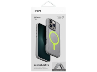 Uniq Combat Active Magclick Charging Case for iPhone 16 Pro - Gray Uniq Combat Active Magclick Charging Case for iPhone 16 Pro - Gray