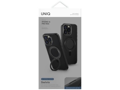 Uniq Swivix 360 Rotating Kickstand Case for iPhone 16 Pro Max - Black Uniq Swivix 360 Rotating Kickstand Case for iPhone 16 Pro Max - Black