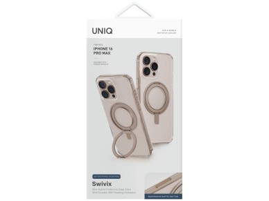 Uniq Swivix 360 Rotating Kickstand Case for iPhone 16 Pro Max - Gold Uniq Swivix 360 Rotating Kickstand Case for iPhone 16 Pro Max - Gold