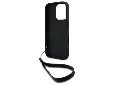 DKNY Wrist Strap Stock Logo iPhone 16 Pro Case - Black DKNY Wrist Strap Stock Logo iPhone 16 Pro Case - Black