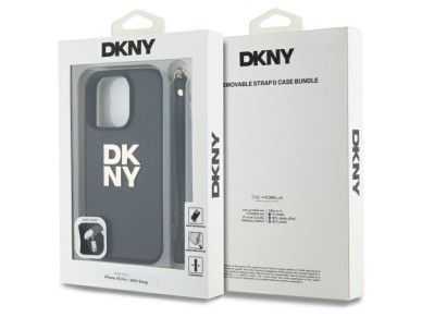 DKNY Wrist Strap Stock Logo iPhone 16 Pro Case - Black DKNY Wrist Strap Stock Logo iPhone 16 Pro Case - Black