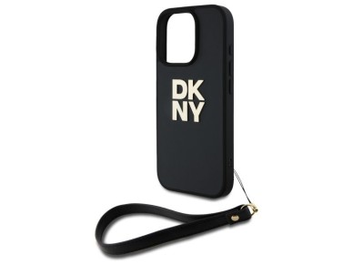 DKNY Wrist Strap Stock Logo iPhone 16 Pro Case - Black DKNY Wrist Strap Stock Logo iPhone 16 Pro Case - Black
