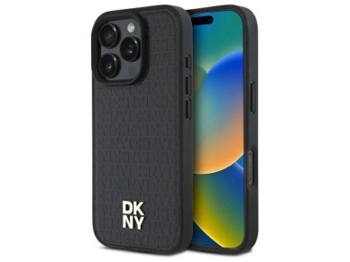 Capa DKNY Repeat Pattern Stack Logo MagSafe para iPhone 16 Pro Max - Preta Capa DKNY Repeat Pattern Stack Logo MagSafe para iPhone 16 Pro Max - Preta