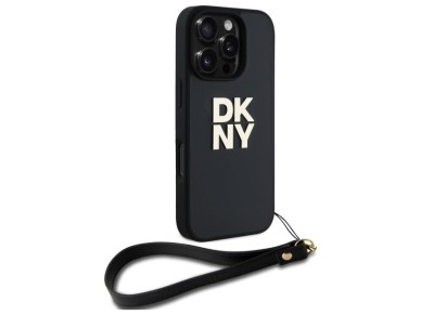 DKNY Wrist Strap Stock Logo iPhone 16 Pro Case - Black DKNY Wrist Strap Stock Logo iPhone 16 Pro Case - Black