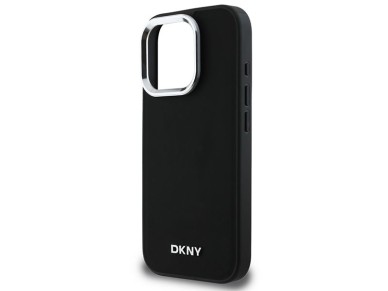 Capa DKNY Plain Silver Logo MagSafe para iPhone 16 Pro Max - Preta Capa DKNY Plain Silver Logo MagSafe para iPhone 16 Pro Max - Preta