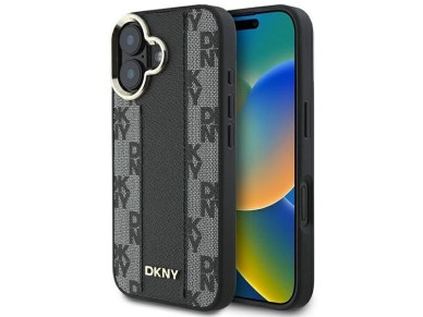 DKNY Checkered Pattern Magsafe iPhone 16 Plus Case - Black DKNY Checkered Pattern Magsafe iPhone 16 Plus Case - Black