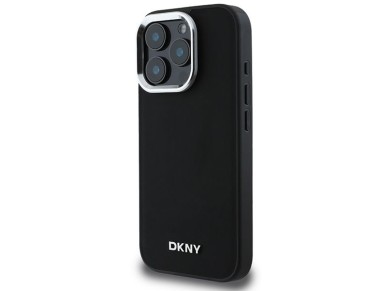 Capa DKNY Plain Silver Logo MagSafe para iPhone 16 Pro Max - Preta Capa DKNY Plain Silver Logo MagSafe para iPhone 16 Pro Max - Preta