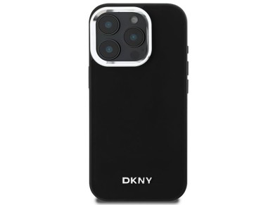 Capa DKNY Plain Silver Logo MagSafe para iPhone 16 Pro Max - Preta Capa DKNY Plain Silver Logo MagSafe para iPhone 16 Pro Max - Preta