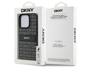Funda DKNY para iPhone 16 Pro Max con estampado de textura y rayas tonales - Negra Funda DKNY para iPhone 16 Pro Max con estampado de textura y rayas tonales - Negra