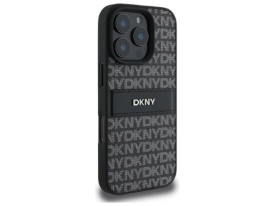 Funda DKNY para iPhone 16 Pro Max con estampado de textura y rayas tonales - Negra Funda DKNY para iPhone 16 Pro Max con estampado de textura y rayas tonales - Negra