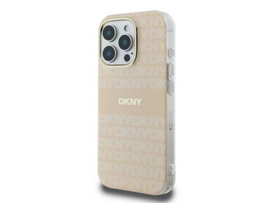 Funda para iPhone 16 Pro Max de DKNY con estampado de textura repetida y rayas - Rosa Funda para iPhone 16 Pro Max de DKNY con estampado de textura repetida y rayas - Rosa