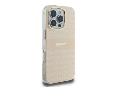 Funda para iPhone 16 Pro Max de DKNY con estampado de textura repetida y rayas - Rosa Funda para iPhone 16 Pro Max de DKNY con estampado de textura repetida y rayas - Rosa