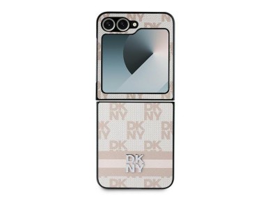 DKNY Checkered Pattern Printed Stripes Case for Samsung Galaxy Z Flip 6 - Pink DKNY Checkered Pattern Printed Stripes Case for Samsung Galaxy Z Flip 6 - Pink