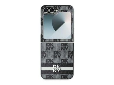 DKNY Checkered Pattern Printed Stripes case for Samsung Galaxy Z Flip 6 - black DKNY Checkered Pattern Printed Stripes case for Samsung Galaxy Z Flip 6 - black
