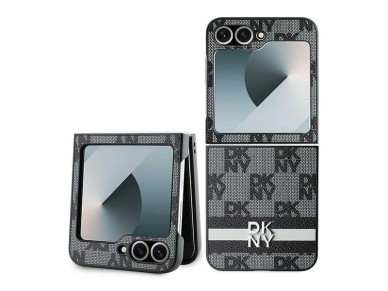 DKNY Checkered Pattern Printed Stripes case for Samsung Galaxy Z Flip 6 - black DKNY Checkered Pattern Printed Stripes case for Samsung Galaxy Z Flip 6 - black
