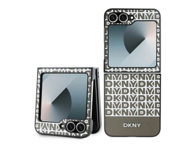 DKNY Repeat Pattern Bottom Stripe Case for Samsung Galaxy Z Flip 6 - Brown DKNY Repeat Pattern Bottom Stripe Case for Samsung Galaxy Z Flip 6 - Brown