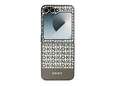 DKNY Repeat Pattern Bottom Stripe Case for Samsung Galaxy Z Flip 6 - Brown DKNY Repeat Pattern Bottom Stripe Case for Samsung Galaxy Z Flip 6 - Brown