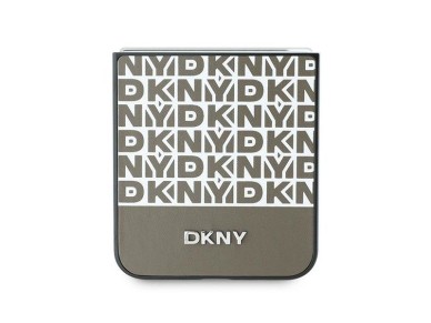 DKNY Repeat Pattern Bottom Stripe Case for Samsung Galaxy Z Flip 6 - Brown DKNY Repeat Pattern Bottom Stripe Case for Samsung Galaxy Z Flip 6 - Brown