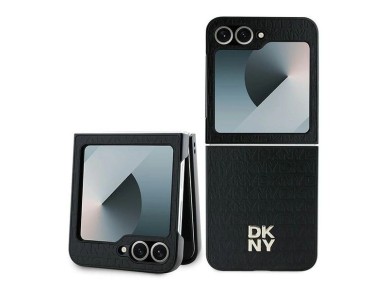 DKNY Repeat Pattern Stack Logo Case for Samsung Galaxy Z Flip6 - Black DKNY Repeat Pattern Stack Logo Case for Samsung Galaxy Z Flip6 - Black