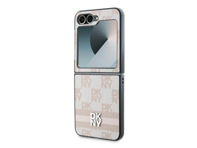 DKNY Checkered Pattern Printed Stripes Case for Samsung Galaxy Z Flip 6 - Pink DKNY Checkered Pattern Printed Stripes Case for Samsung Galaxy Z Flip 6 - Pink