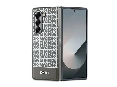 DKNY Repeat Pattern Bottom Stripe Case for Samsung Galaxy Z Fold 6 - Brown DKNY Repeat Pattern Bottom Stripe Case for Samsung Galaxy Z Fold 6 - Brown