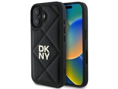 Capa DKNY Quilted Stack Logo para iPhone 16 - Preta Capa DKNY Quilted Stack Logo para iPhone 16 - Preta