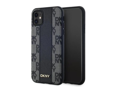 DKNY Leather Checkered Mono Pattern MagSafe Case for iPhone 11 / Xr - Black DKNY Leather Checkered Mono Pattern MagSafe Case for iPhone 11 / Xr - Black