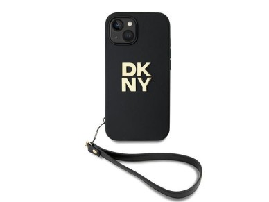 DKNY Wrist Strap Stock Logo iPhone 15 Plus Case - Black DKNY Wrist Strap Stock Logo iPhone 15 Plus Case - Black