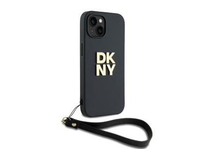 DKNY Wrist Strap Stock Logo iPhone 15 Plus Case - Black DKNY Wrist Strap Stock Logo iPhone 15 Plus Case - Black