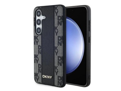 DKNY Leather Checkered Mono Pattern MagSafe case for Samsung Galaxy S24 - black DKNY Leather Checkered Mono Pattern MagSafe case for Samsung Galaxy S24 - black