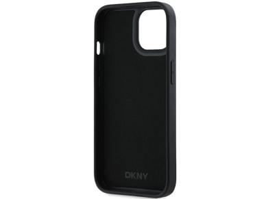 Capa DKNY 3D de borracha com padrão repetido para iPhone 15 Plus - preta Capa DKNY 3D de borracha com padrão repetido para iPhone 15 Plus - preta