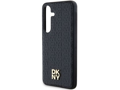 DKNY Leather Pattern Metal Logo MagSafe case for Samsung Galaxy S24 - black DKNY Leather Pattern Metal Logo MagSafe case for Samsung Galaxy S24 - black