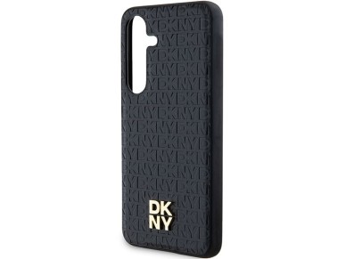 DKNY Leather Pattern Metal Logo MagSafe case for Samsung Galaxy S24+ - black DKNY Leather Pattern Metal Logo MagSafe case for Samsung Galaxy S24+ - black