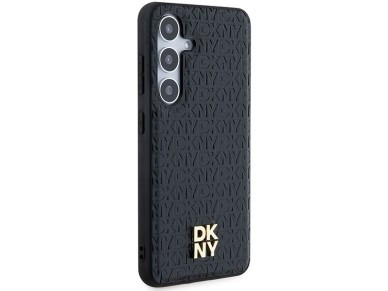 DKNY Leather Pattern Metal Logo MagSafe case for Samsung Galaxy S24 - black DKNY Leather Pattern Metal Logo MagSafe case for Samsung Galaxy S24 - black