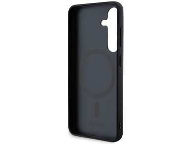DKNY Leather Pattern Metal Logo MagSafe case for Samsung Galaxy S24 - black DKNY Leather Pattern Metal Logo MagSafe case for Samsung Galaxy S24 - black